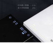 Black Mirror Basic CoffeeElectronic Scale Italian Hand Punch Weighing With Timer Charging Kitchen Baking Bar Scale