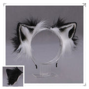 A Drop-In Japanese Lolita Headwear Cat Ears Fox Plush Hairpin Hair Accessories Hand-Made Simulation Beast Ears Headband