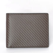 Carbon Fiber Pattern Anti-Theft Leather Men'S Wallet