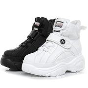 European Women's Shoes Spring New Sports Shoes Women's Thick-Soled Inner Increase High-Top Hip-Hop Casual Shoes Women