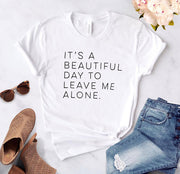 Let Me Be Alone Ladies T-Shirt Casual Funny T-Shirt Ladies Top