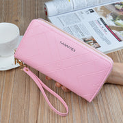 Double Zipper Clutch Purse Ladies Double-Layer Clutch