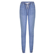 Autumn explosions Europe and the United States denim trousers tie the foot lantern jeans women