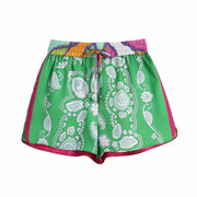 BB European And American Style Women's Bowknot Patchwork Shirt 3201221 Printed Shorts 3375220