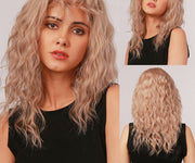 Brown Mid-Length Curly Hair Headgear