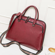 Cowhide Lady Briefcase Large Capacity Business Handbag A4 Document Bag Computer Bag