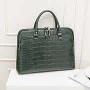 Cowhide Lady Briefcase Large Capacity Business Handbag A4 Document Bag Computer Bag