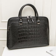 Cowhide Lady Briefcase Large Capacity Business Handbag A4 Document Bag Computer Bag
