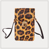 Retro leopard print phone bag