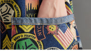 Summer Printed Jean Strap Shorts For Women