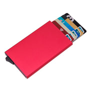 High-grade Alumina Mult-card Holder Solid Color Automatic Pop-up Anti-theft Bank Card Box