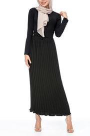 Chiffon pleated double flared skirt