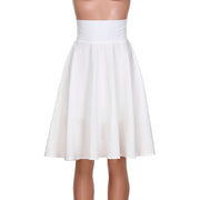New Arrival Fashion Women Solid Flared Retro Casual Knee Length Pleated Midi Office Work Skirt