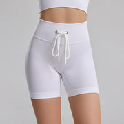 Threaded Drawstring Yoga Short Plus Size Workout Pants
