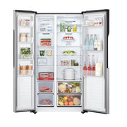 Smartec 560 Liters Side By Side Door Fridge 560L- Black 1 Warranty