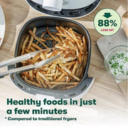 SPJ 4 Litres, Hot Air Fryer, With Preheating And Keeping Warm, Without Oil And Fat, Non-Stick Basket - Cream (1YRS WRNTY)