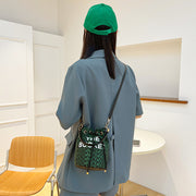 Fashion Alphabet Bucket Bag Retro Portable Messenger Bag
