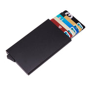 High-grade Alumina Mult-card Holder Solid Color Automatic Pop-up Anti-theft Bank Card Box