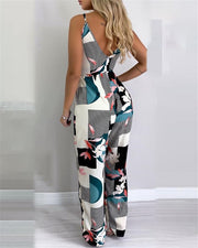 Sling temperament wide-leg jumpsuit