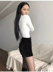 Women's High Waist Wide Leg Corduroy Shorts