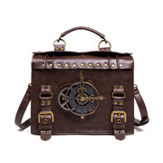 Steampunk industrial retro style shoulder bag