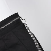 Pleated lattice stitching skirt women