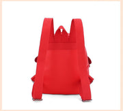 Girls PU Leather Backpack Snacks Decoration Bag
