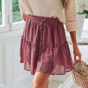 Small flower short skirt