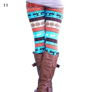 Fashion Women's Leggings Pants Print High Waist Leggings Happy Christmas Party Long Pants 18 Color Ladies Xmas Trousers