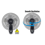 Sonashi Wall Fan SF-8070WR With Remote - White & Black.