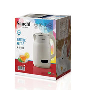 Saachi 1.8L Sleek Electric Kettle Double Wall NL-KT-7774-WH With Boil Dry Protection & Auto-Shut Off ? Cream (1 YR WRNTY)