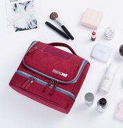 New cationic waterproof large capacity cosmetics dry and wet wash bag two-layer cosmetic bag