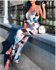 Sling temperament wide-leg jumpsuit