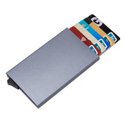 High-grade Alumina Mult-card Holder Solid Color Automatic Pop-up Anti-theft Bank Card Box