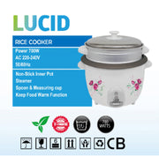 Lucid 1.8L Rice Cooker 700w – LERD