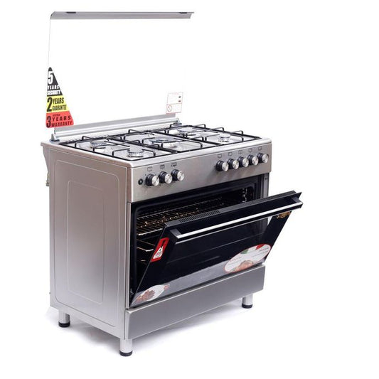 BlueFlame Cooker  90x90x60cm Full Gas Cooker with Gas Oven ET905GR