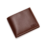 Men's Business Leather Wallet Short Slim Men's Wallet Money Credit Card