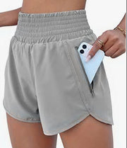 Women's Fashion High Top Sports Running Yoga Short Belt Lining