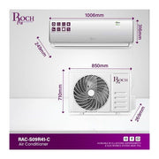 Roch 9000 BTU Original Wall Split AC Air Conditioner-White (2YRS WRNTY)
