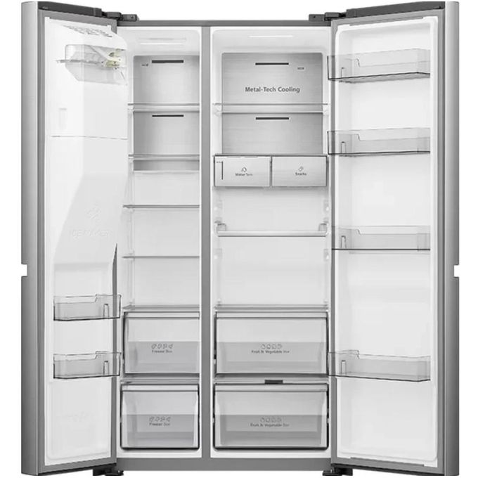 Hisense 720 Liters Side By Side Refrigerator With Ice Dispenser And Water Dispenser, RC-720 3Yrs wrnty