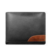 Men's Cowhide Bag Fashion Short Wallet Multi-card Wallet