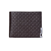 Men's Short Checked Horizontal Coin Purse