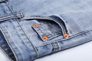 High Waist Nine-point Harem Daddy Women Pants Ripped Jeans Women