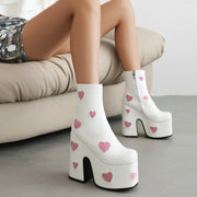 Muffin Thick Bottom Chunky Heel High Heel Martin Boots