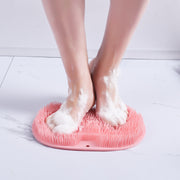 Massage Bath Brush Bathroom Non-slip Bath Mat Back Massage Brush Silicone Suction Cup Foot Rub Pad Body Cleaning Bathing Tool