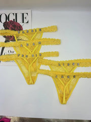 Women's T-back Letters Diamond Decorations Embroidery Love