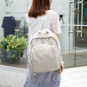 Solid color waterproof oxford casual backpack