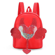 Girls PU Leather Backpack Snacks Decoration Bag