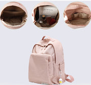 Solid color waterproof oxford casual backpack