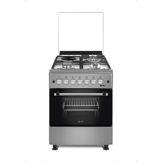 SPJ 60 X 60cm 3 Gas Burner + 1 Electric Plate Premium Cooker with Electric Oven – Stainless Steel – Made in Turkey (3YR WRTY)